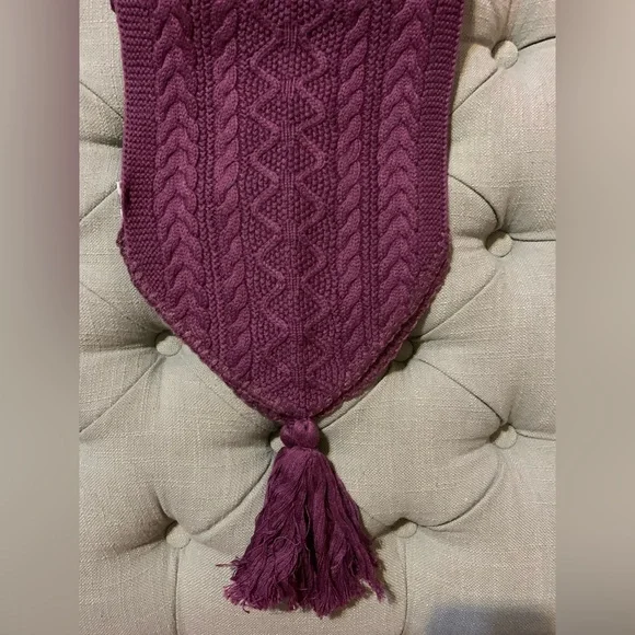 SmartWool bunny slope scarf in sangria - Picture 3 of 5